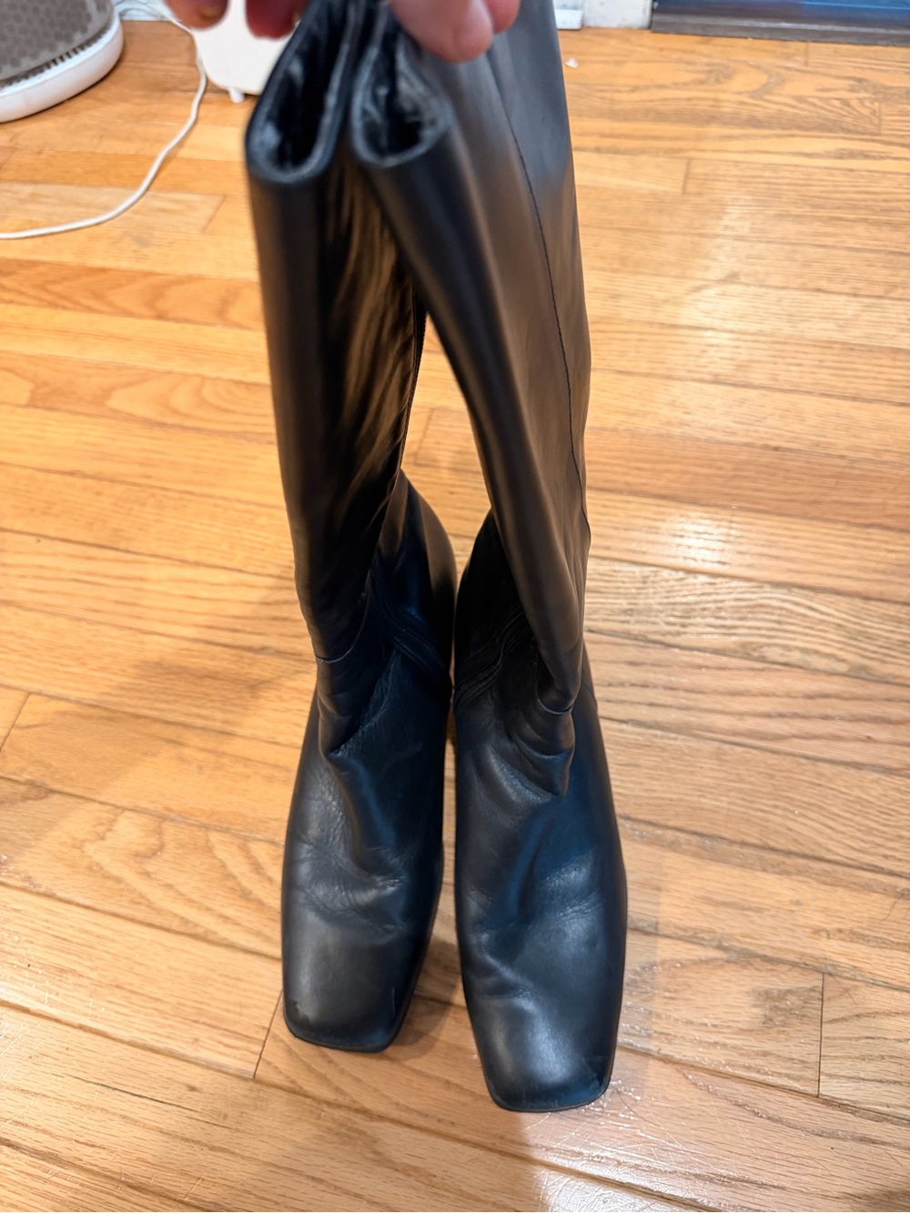 Naturalizer Black Leather Knee-High Women's Boots